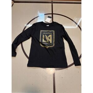 1017 MLS Los Angeles Football Club LAFC Boys Long Sleeve Primary Logo Black M5/6